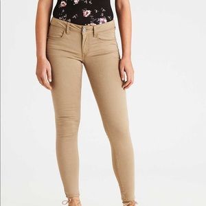 American Eagle Khaki Jeggings - short length.